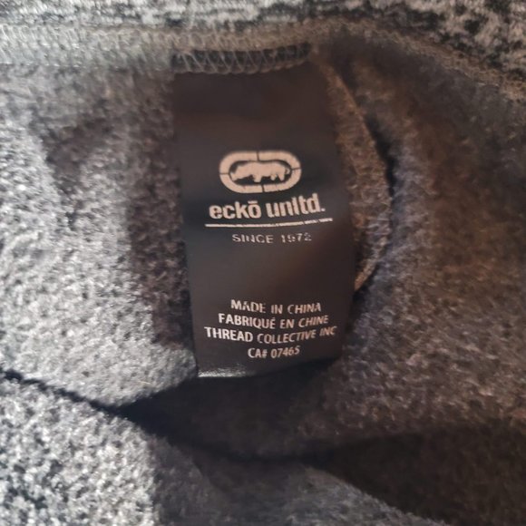 Ecko Unltd. 10" Fleece Shorts Men's Size Medium Heather Grey Below Knee - Picture 9 of 10